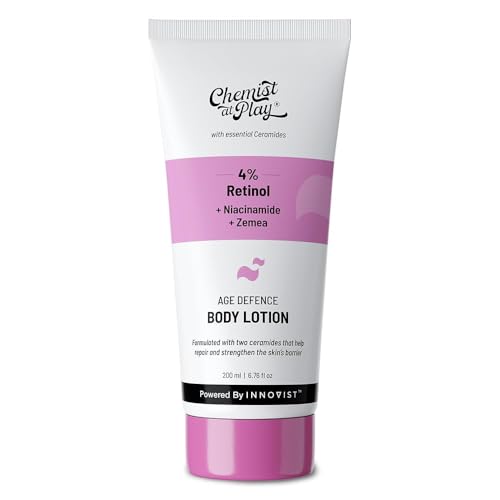 Chemist at Play Anti-Aging Body Lotion with Retinol & Niacinamide - Brightening Moisturizer for Dry & Oily Skin, 7 oz