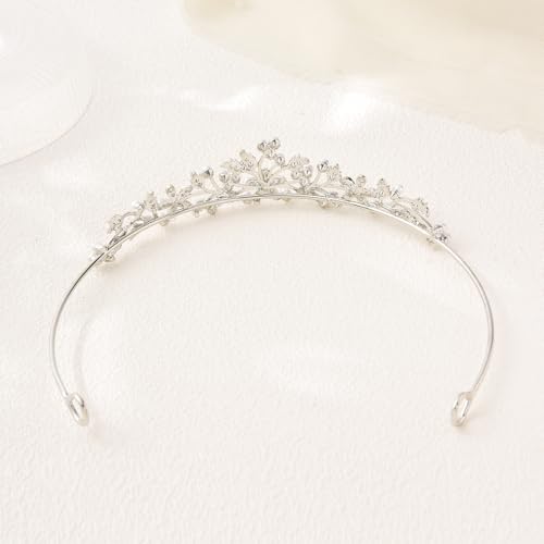 Rhinestone Pearl Tiaras and Crowns for Women and Flower Girls - Bridal Prom Hair Accessories