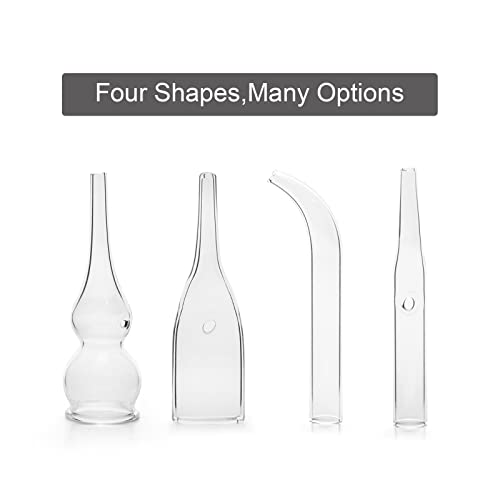 Elitzia 10-Piece Curved Vacuum Glass Tip Set for Facial Beauty Machines