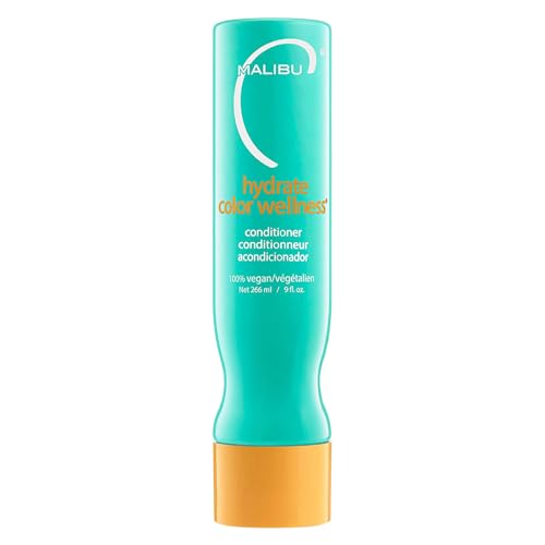 Malibu C Hydrate Color Wellness Conditioner 9 oz - Moisturizing, Color Safe for Vibrant Hair - Vegan & Sulfate-Free - Pack of 1