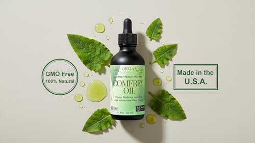 Serendipitous Summer Farms Comfrey Oil 1 oz - Botanical Plant-Based Muscle & Skin Support