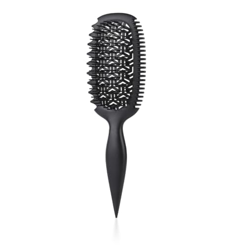 Candy Brush Black Vented Detangling Hair Brush for Wet & Dry Hair - EdgeLift Styling, All Hair Types