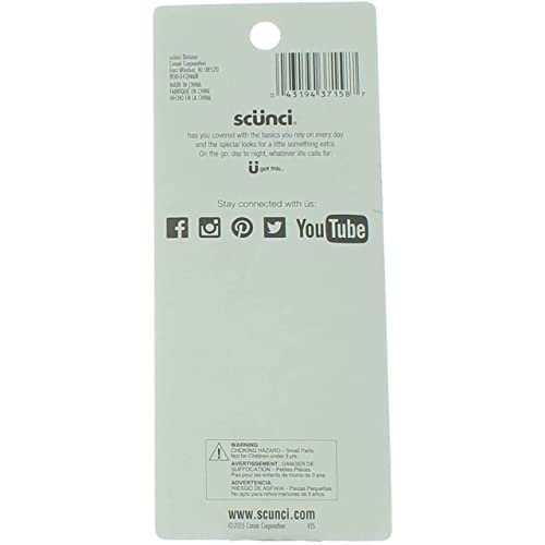 Scunci No-Slip Grip Mini Oval Jaw Clips - 8 Count Set