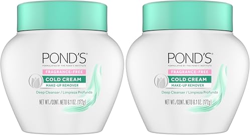 POND'S Fragrance-Free Cold Cream Cleanser - Moisturizing Makeup Remover, 6.1 oz (Pack of 2)