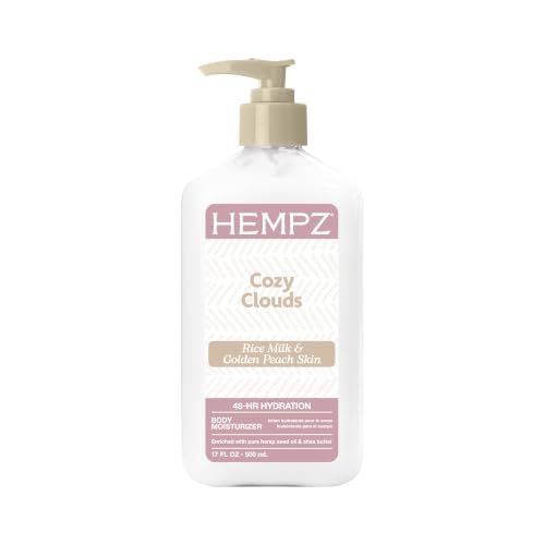 Hempz Cozy Clouds Body Lotion 17oz - Rice Milk & Golden Peach | Moisturizing & Nourishing