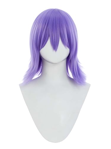 Women's Short Purple Cosplay Wig - Heat-Resistant, Soft & High-Quality