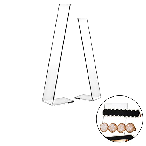 Suwimut 15-Piece Acrylic Hair Clip Display Stand - L-Shaped Organizer
