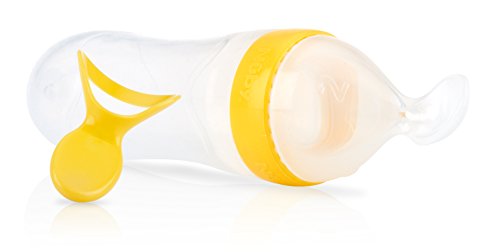 Nuby Silicone Squeeze Feeder with Spoon & Cover - Assorted Colors
