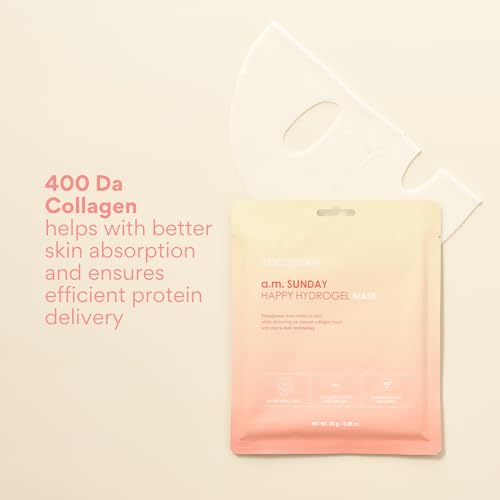 KOCOSTAR Norwegian Collagen Hydrogel Mask with Hyaluronic Acid, Deep Skin Hydration & Elasticity, 1 Sheet