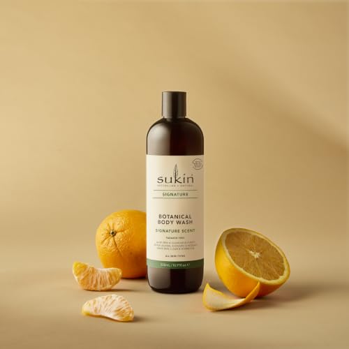Sukin Signature Body Wash, Soap-Free Botanical Shower Gel, 16.9 Fl Oz