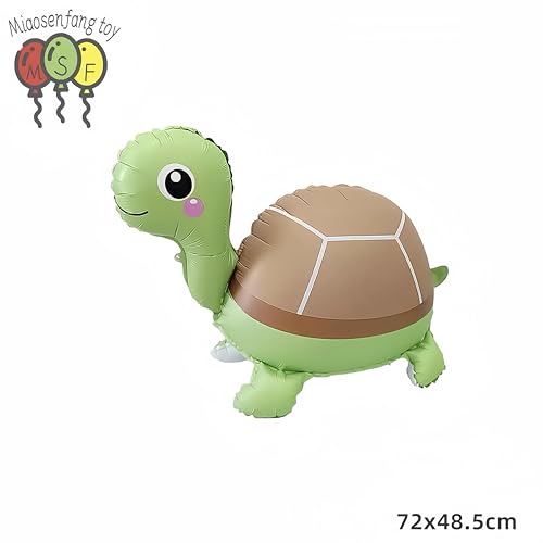 4Pcs Green Turtle Foil Balloons for Ocean Theme Parties