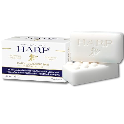 HARP Fragrance-Free Syndet Body Wash Bar for Sensitive Skin - 5oz