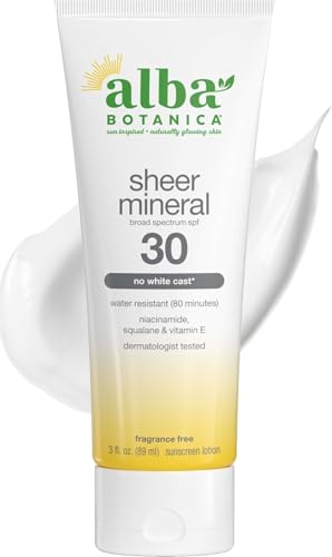 Alba Botanica Sensitive Mineral Sunscreen Lotion SPF 30, 3 oz