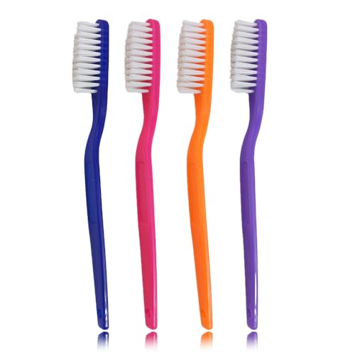 DR PERFECT Hard Bristle Manual Toothbrush Pack of 12 for Smokers