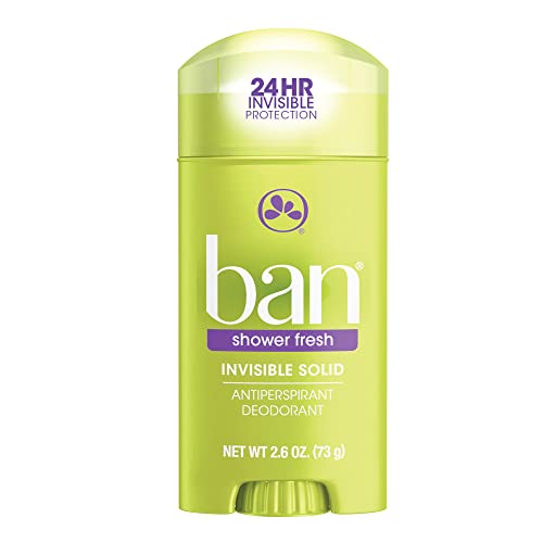 Ban Invisible Solid Antiperspirant Deodorant, Shower Fresh, 2.6oz (3 Pack)