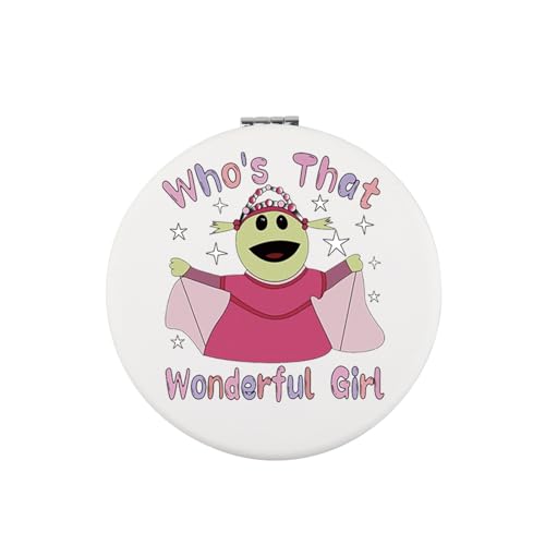 WUSUANED Green Princes Makeup Mirror - Double-Sided Cartoon Gift
