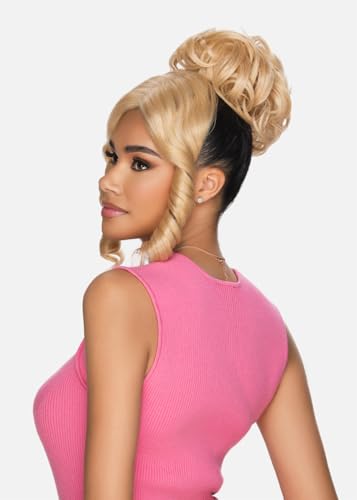 Vivica A. Fox Bang N Bun Clip-In Hair Set - Messy Bun & Spiral Bangs