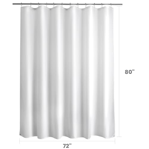 Titanker Waterproof Shower Curtain Liner 72x80 Inches - White
