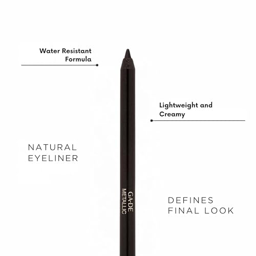 GA-DE Metallic Black Eyeliner 100 Waterproof Velvety Eye Pencil