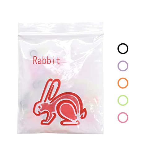 Rabbit 3/16in Multicolor Dental Orthodontic Elastics 200 Pack for Braces, Dreadlocks, Braids