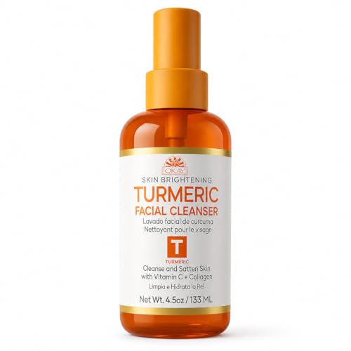 Turmeric Facial Cleanser with Vitamin C - Brightening Face Wash for All Skin Types