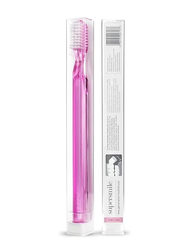 Supersmile 45° Long Handle Soft Toothbrush, Pink, 2-Pack Value Set