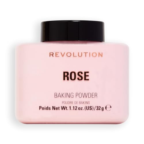 Revolution Loose Baking Powder Rose 1.12oz | All Skin Tones, Vegan, Cruelty-Free