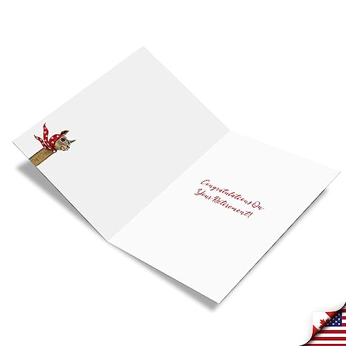 NobleWorks Jumbo Retirement Greeting Card - 8.5x11 Inch with Envelope