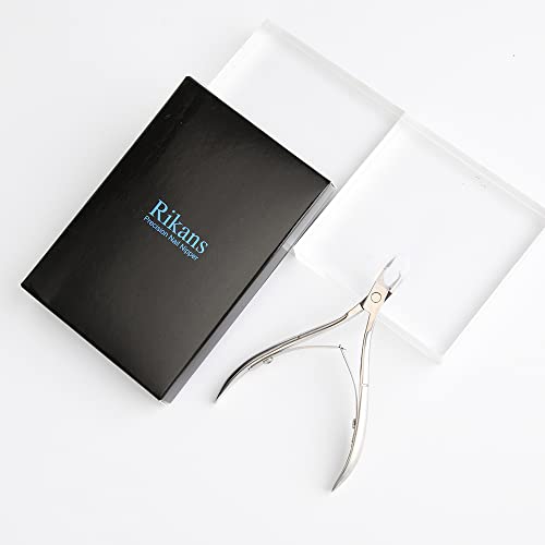 Rikans Professional Stainless Steel Cuticle Clippers for Nails – Razor Sharp Nail Trimmer with Non-Slip Handle