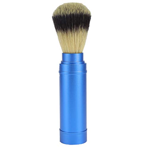 Walfront Men's Travel Shaving Brush with Cream & Soap, Portable Beard Grooming Tool
