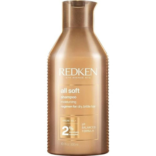 Redken All Soft Shampoo - Moisturizes & Hydrates Dry Hair, Softens & Adds Shine, With Argan Oil, Safe For Color-Treated Hair