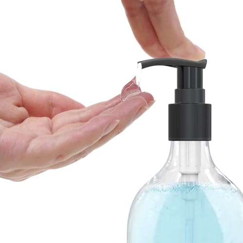 BallHull 10oz Clear Plastic Pump Bottles, Refillable Lotion Dispensers (6 Pack)