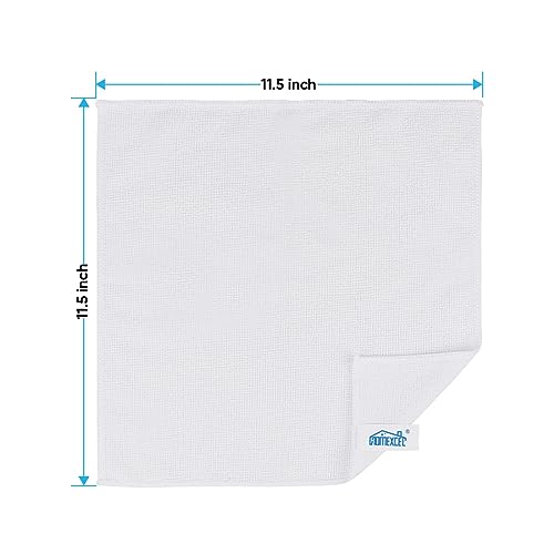 HOMEXCEL 24-Pack Microfiber Cleaning Cloths - Lint-Free, Reusable, 11.5" x 11.5"