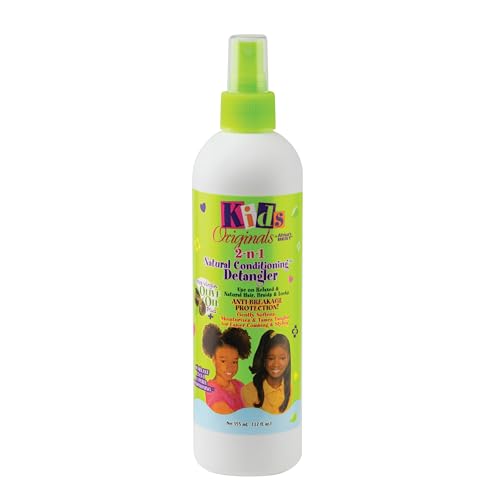 Kids Detangler with Extra Virgin Olive Oil - 12oz Bottle - Natural, Texturized & Relaxed Hair - Originals by Africa's Best