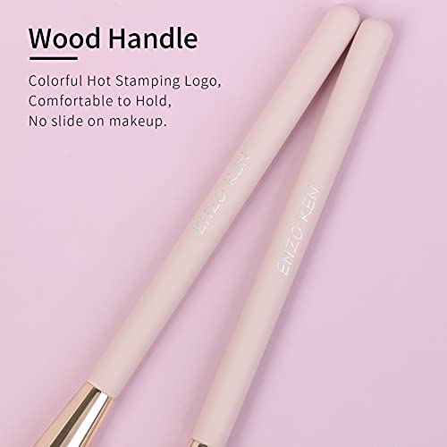 ENZO KEN Angled Concealer Brush - Precision Under Eye & Nose Contour Tool