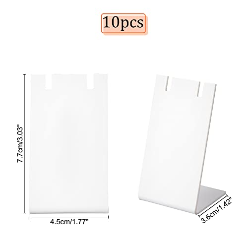 Acrylic Earring Stand Holder - 10pcs L-Shape Jewelry Display for Earrings & Necklaces