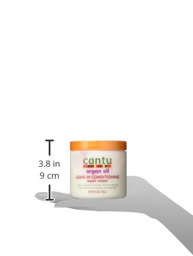 Cantu Argan Oil Leave-In Conditioner Repair Cream 16oz Pack of 2 - Deep Moisturizing for Over-Heated Hair