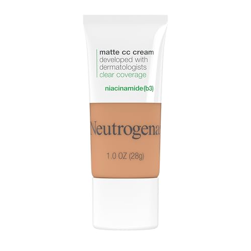 Neutrogena Clear Coverage Flawless Matte CC Cream, Wheat 6.0, 1 oz