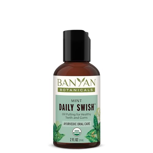 Banyan Botanicals Mint Daily Swish Organic Ayurvedic Oil Pulling Mouthwash