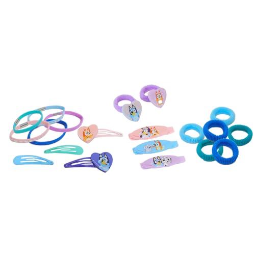 Bluey Hair Accessories Set for Girls - Brush, Clips, Barrettes & More