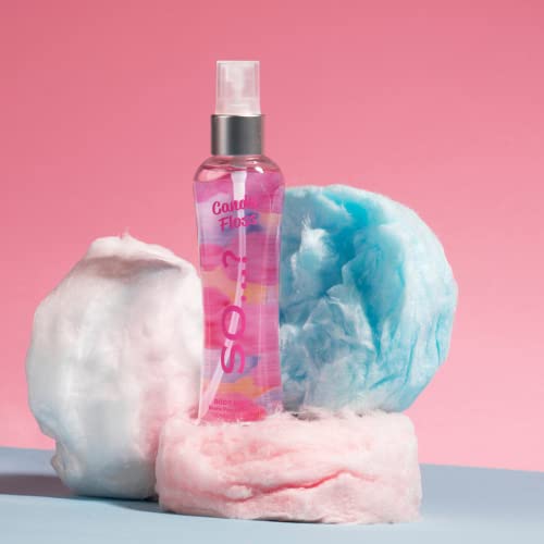 Cotton Candy Scent Body Mist for Women - Long-Lasting Fragrance, Pack of 3