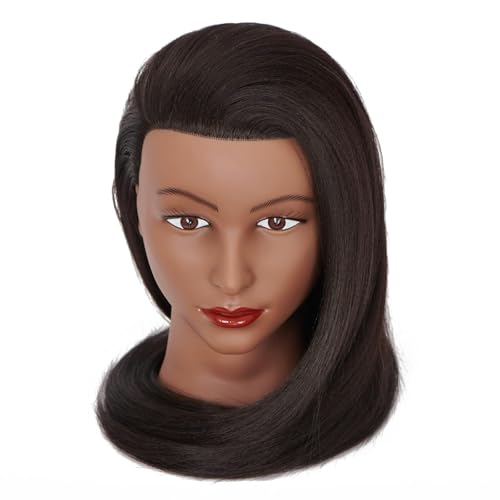 26-28" Synthetic Fiber Cosmetology Hair Mannequin Head 7E9913W2720