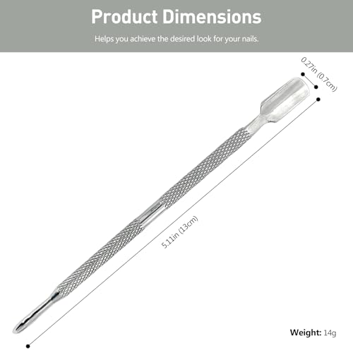 Professional Dual-Sided Cuticle Pusher Set - Stainless Steel Nail Care Tools