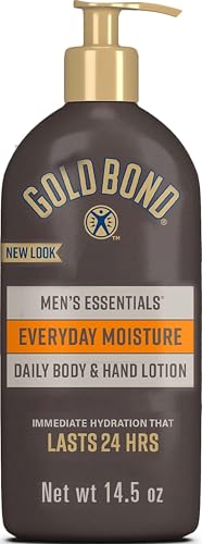 Gold Bond Men's Essentials Hydrating Lotion, 14.5 Oz - Daily Moisturizer for Body & Hands