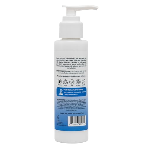 VITAMINS AND SEA BEAUTY Plumping Facial Elixir with Marine Collagen & Peptides - 4 fl oz