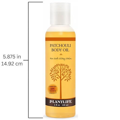 Plantlife Patchouli Body Oil - Hydrating, Non-Greasy Moisturizer 4 oz