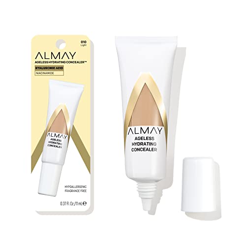 Almay Anti-Aging Concealer with Hyaluronic Acid & Niacinamide, 0.37 Fl Oz - Buildable Coverage for Dark Circles