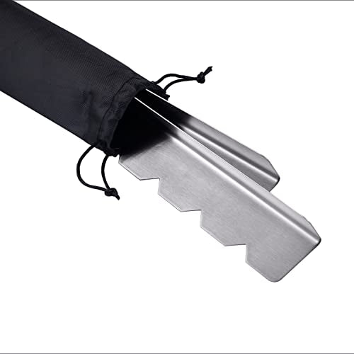Stainless Steel Kabob Skewers Rack Set - 2 Piece BBQ Accessory