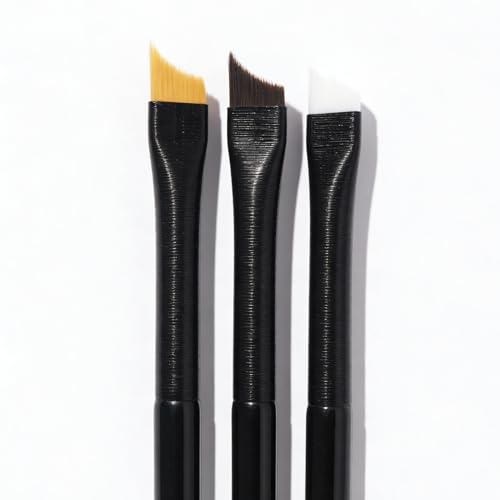Calyuna Oblique Head French Tip Nail Brush Set - Pack of 3