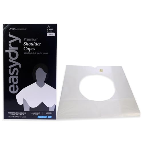 Easydry Professional Technical Shoulder Cape - White Salon Protective Cape